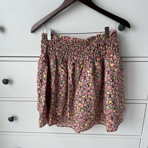 Women's Vera Moda Pink/Black Floral Skirt